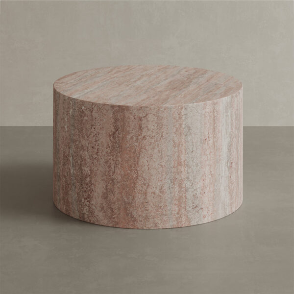 Porto Travertine Coffee Table, Red